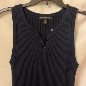 Navy Blue Sleeveless Sweater